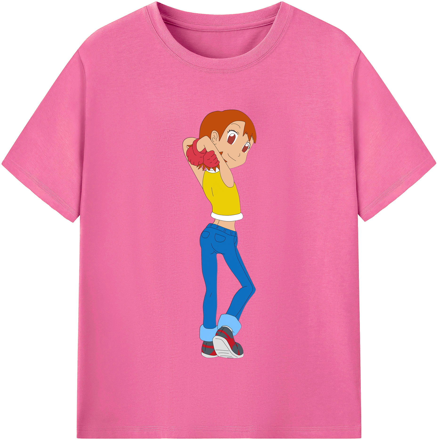 （画像用） Digimon デジタルモンスター/デジモン レディースカジュアルプリントTシャツ（綿100％）